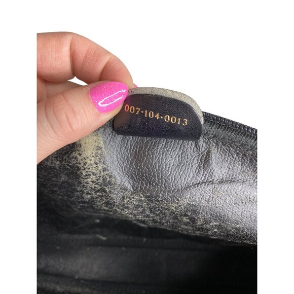 Vintage Gucci GG Black Canvas Crossbody NO STRAP With Zipper Closure & Gold-Tone - Picture 8 of 14